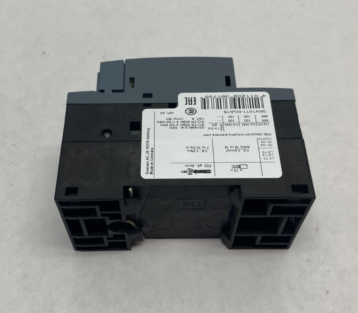 Siemens 3RV1011-0GA15 Sirius Motor Protection Circuit Breaker Class 10 - Maverick Industrial Sales