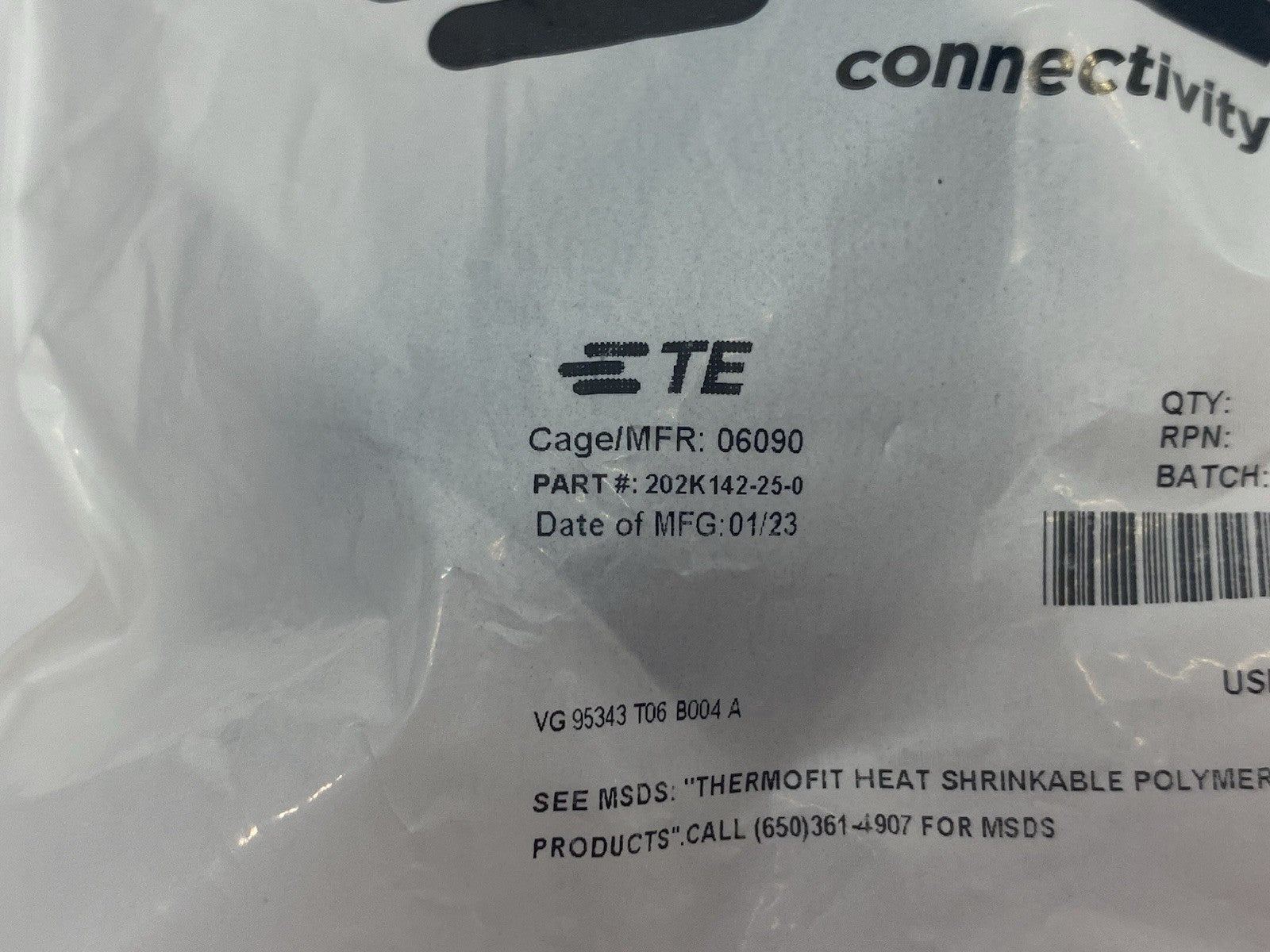 202K142-25-0 | TE Connectivity RAYCHEM Heat Shrink Boot 06090 - New - Maverick Industrial Sales