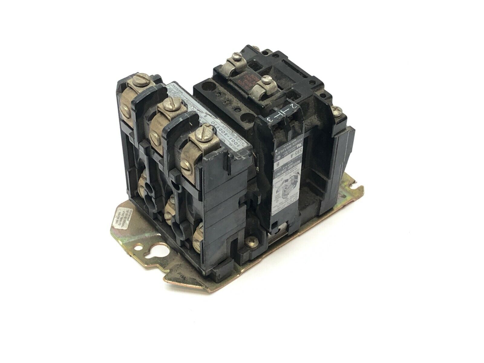 Allen Bradley 500F-BOD930 Ser. B Base Contactor 120VAC Coil 3P 27A 600VAC - Maverick Industrial Sales