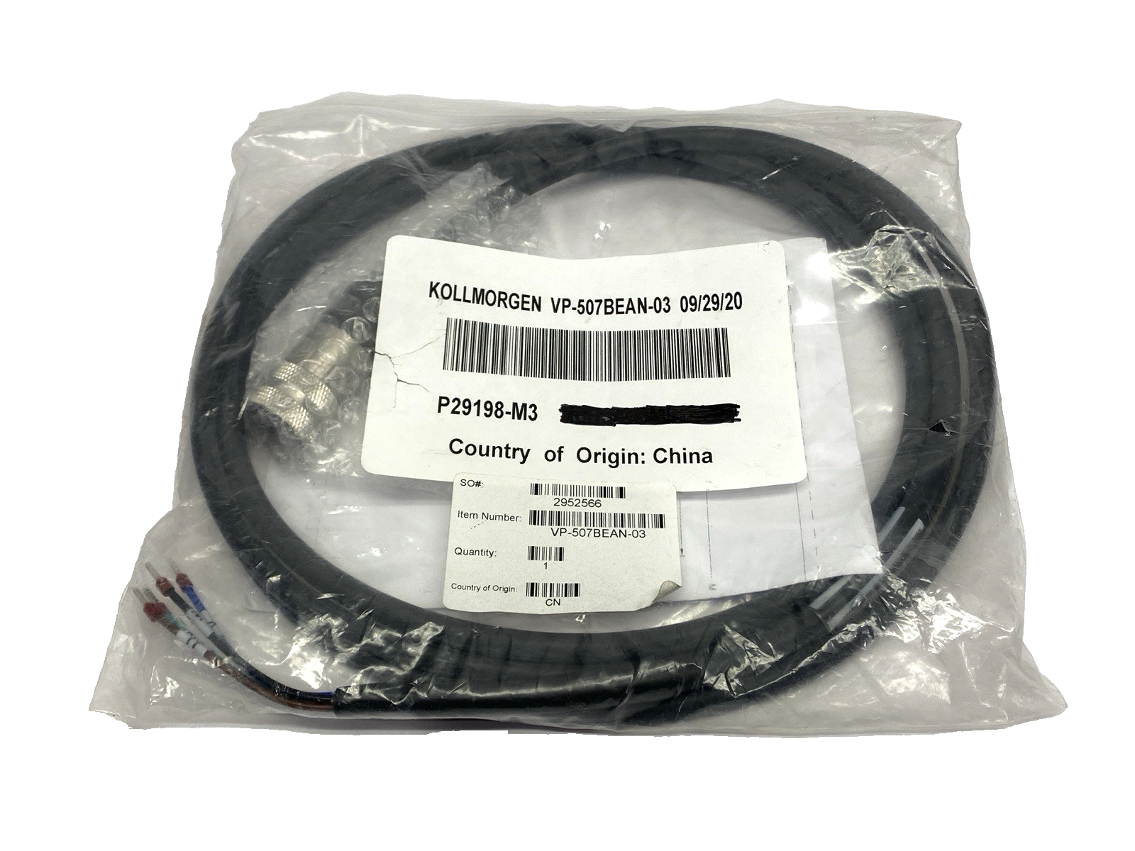 Kollmorgen VP-507BEAN-03 Euro Style Power Cable 6A - Maverick Industrial Sales