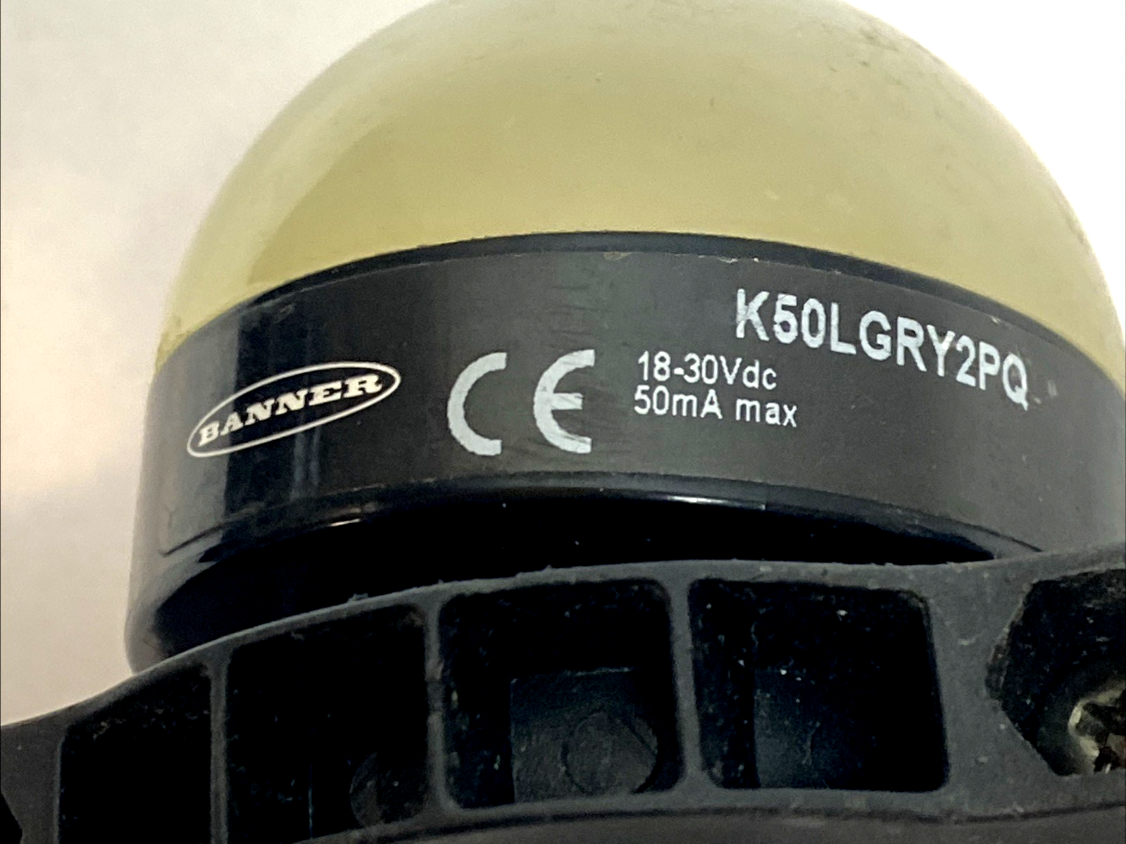 K60LGRY2PQ | Banner K50 3-Color LED Indicator M12 QD 18–30 VDC IP69K - Used - Maverick Industrial Sales