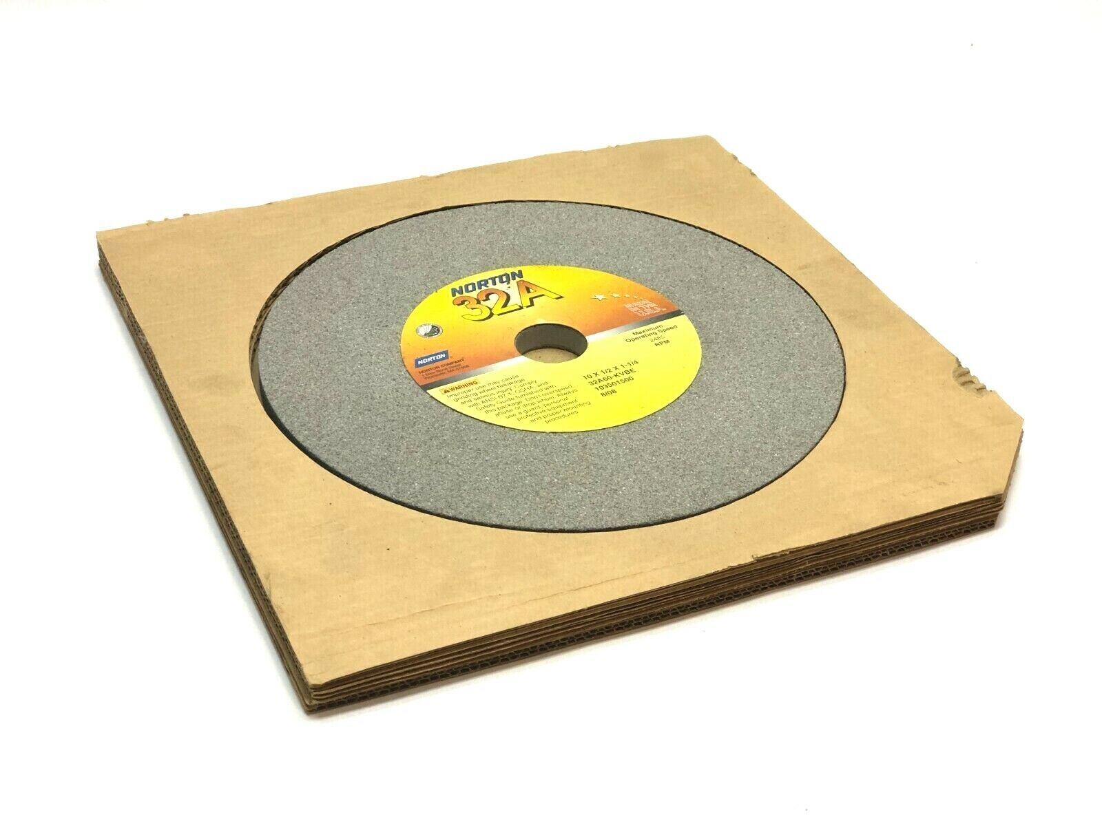 Norton 32A60-KVBE Grinding Wheel 1-1/4" Bore 2485 RPM - Maverick Industrial Sales