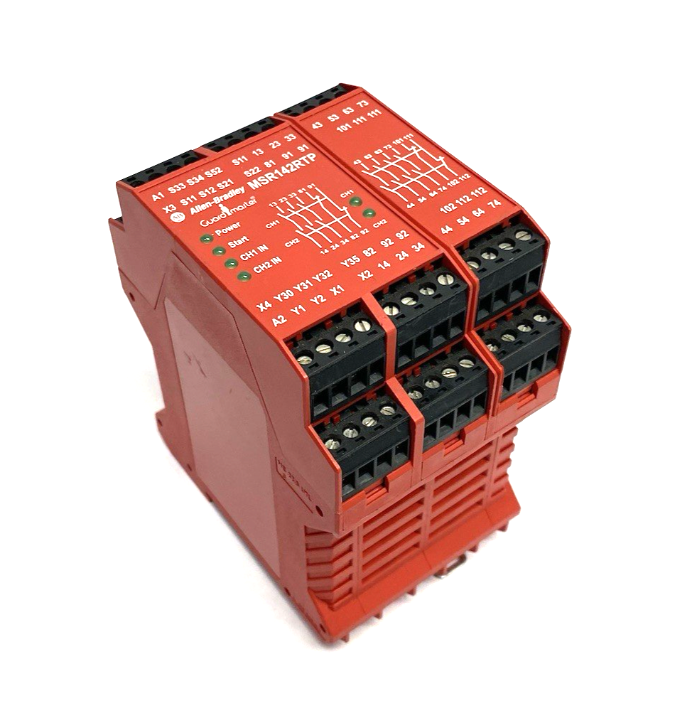 440R-G23216 | Allen Bradley Ser. A Guardmaster MSR142RTP Safety Relay, Auto-reset - Used - Maverick Industrial Sales