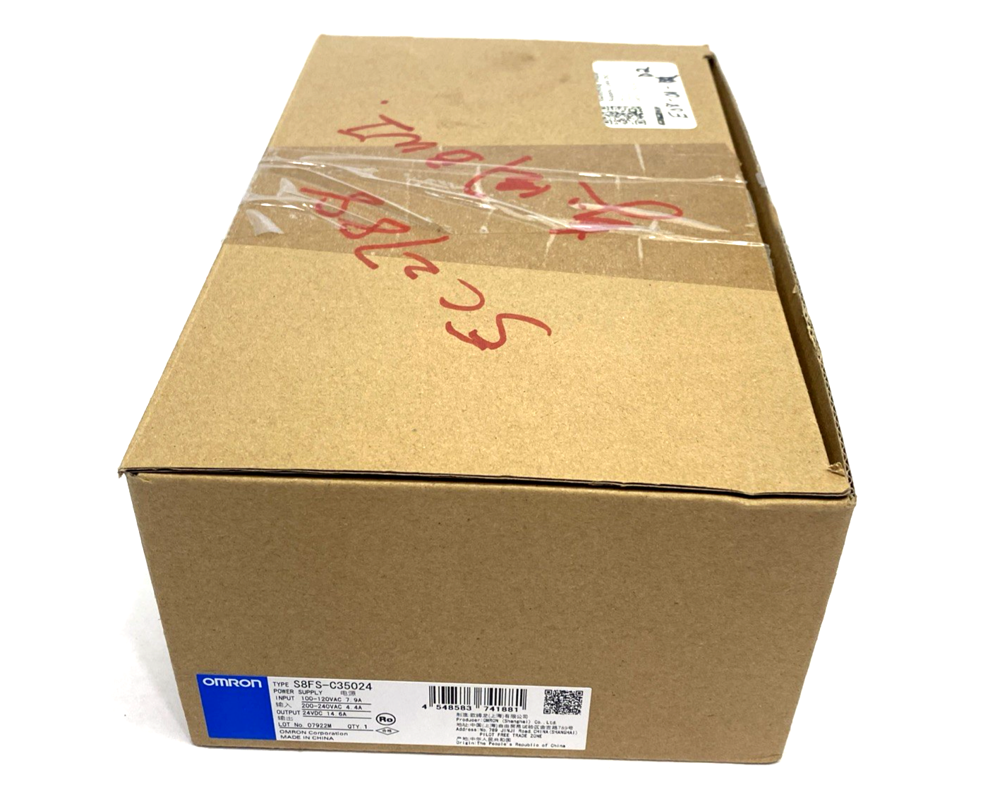 Omron S8FS-C35024 Power Supply 350W 100-240VAC IN 24VDC 14.6A Out - Maverick Industrial Sales