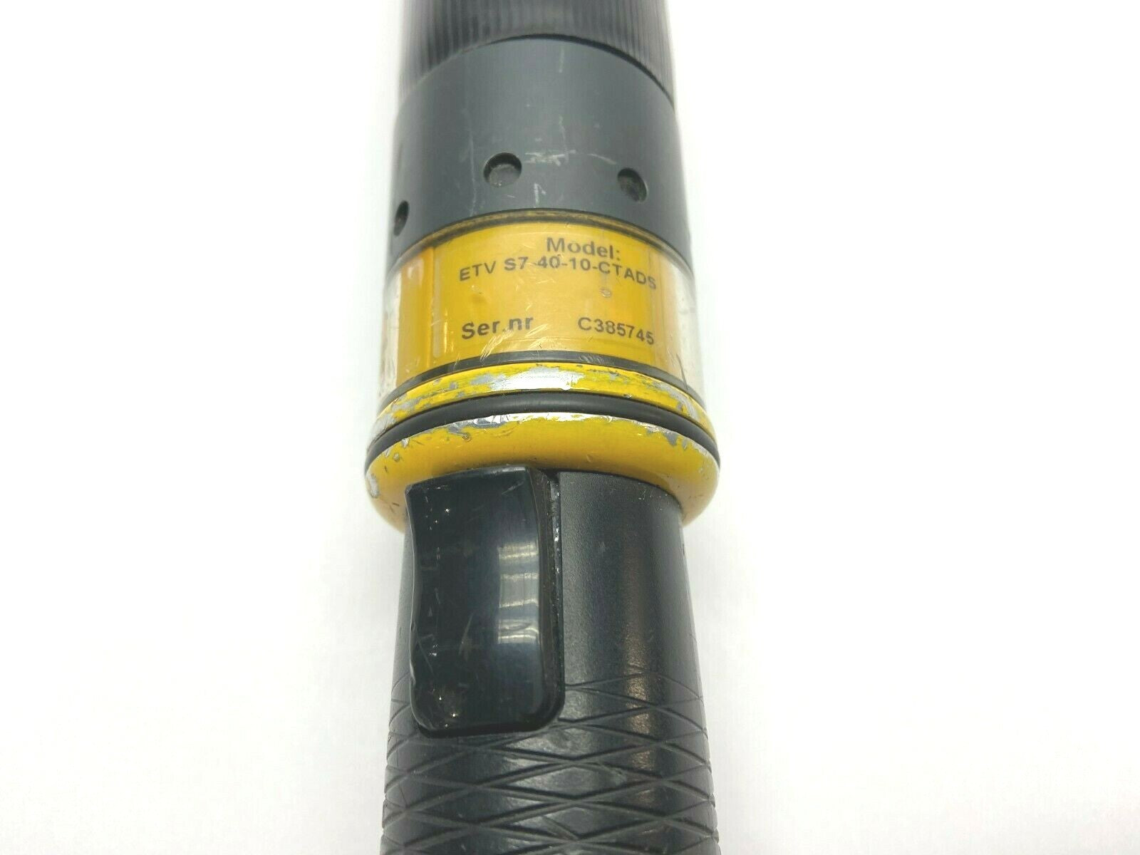 Atlas Copco ETV S7-40-10-CTADS Right Angle Nutrunner w/ KMV2513 Open End Fitting - Maverick Industrial Sales