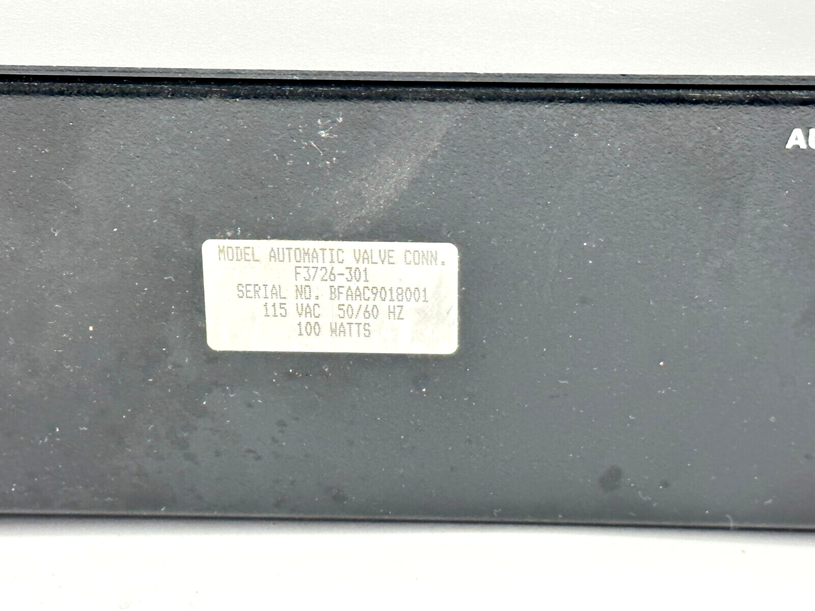 F3726-301 Model Automatic Valve Control 115VAC 100W - Used - Maverick Industrial Sales