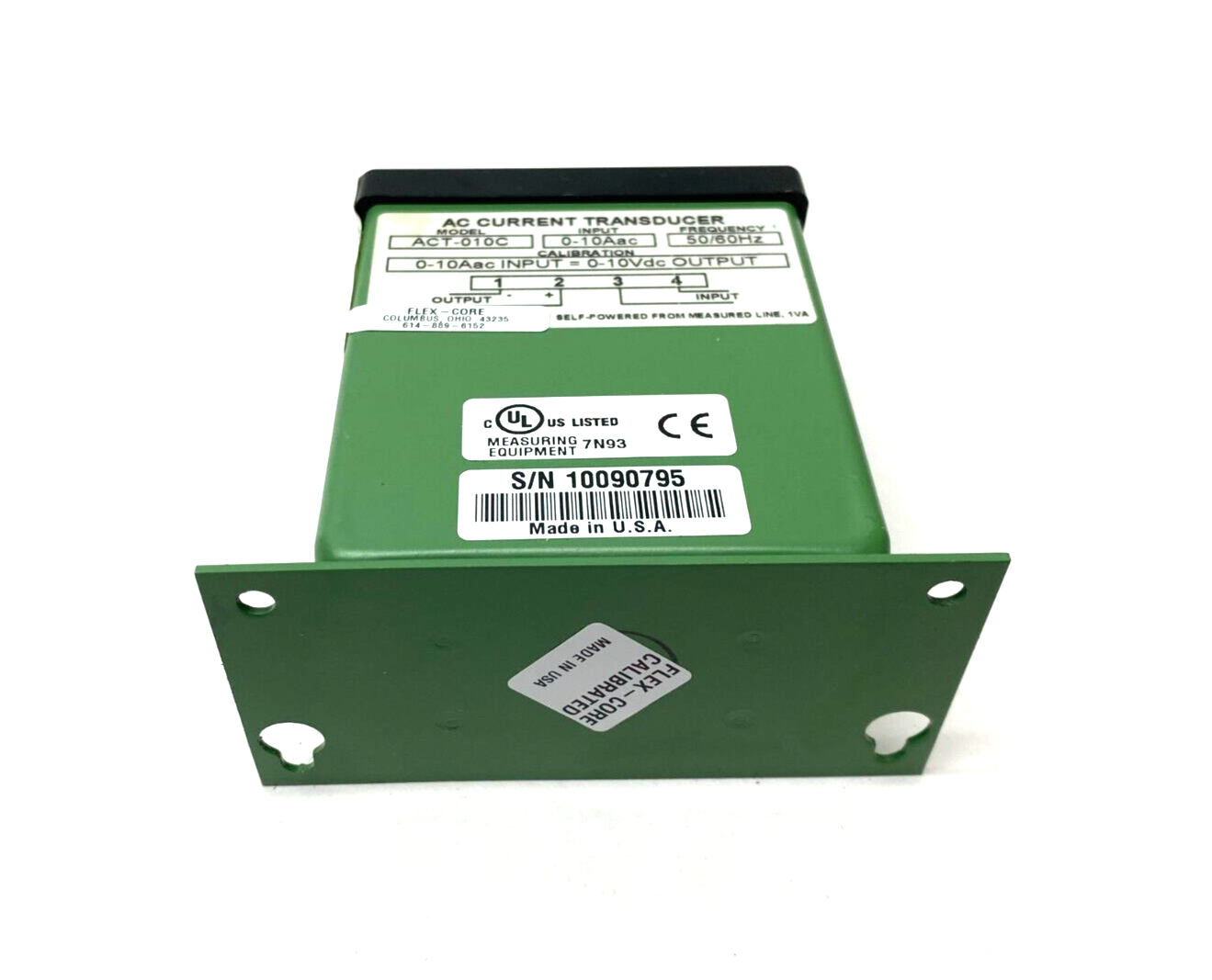 Flex-Core ACT-010C AC Current Transducer 0-10AAC Input 0-10VDC Output - Used - Maverick Industrial Sales