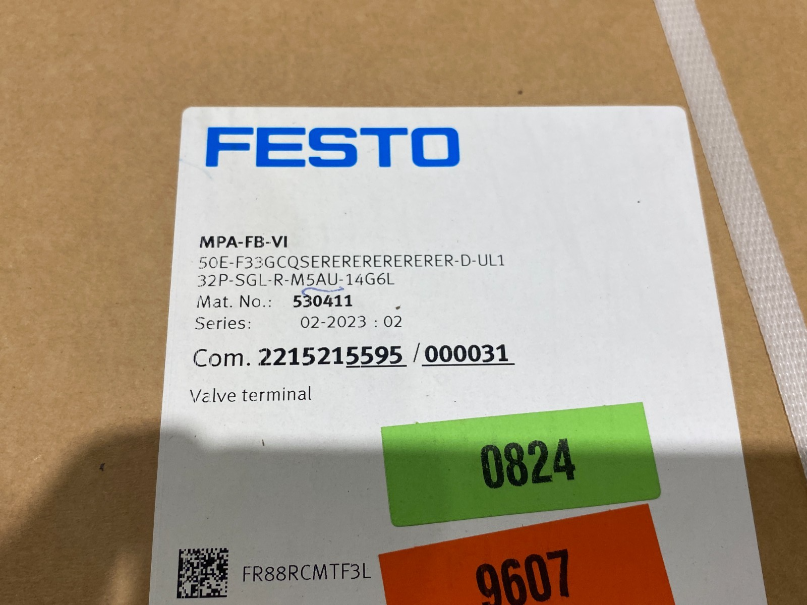 Festo MPA-FB-VI-... Configured Manifold Valve Terminal 530411 - Maverick Industrial Sales