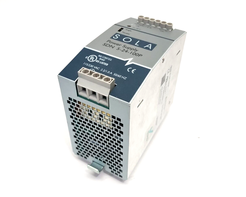 Sola HD SDN 5-24-100P Power Supply 115/230VAC  2.2/1.0A 24VDC 5A 120W - Maverick Industrial Sales