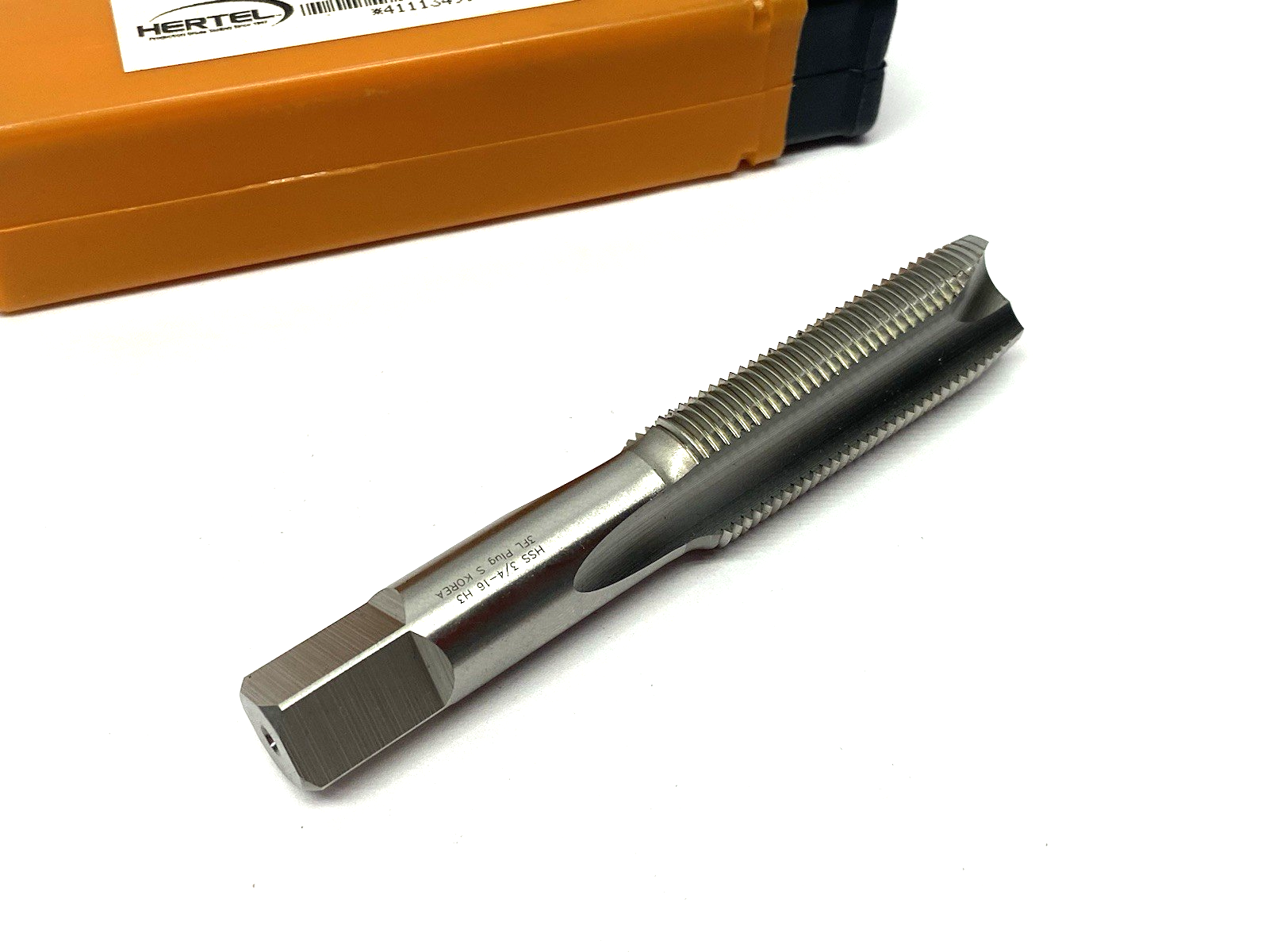 41113499 | Hertel Spiral Point Tap: 3/4-16 UNF, 3 Flutes, Plug Chamfer, 3B Class - New – Open box - Maverick Industrial Sales