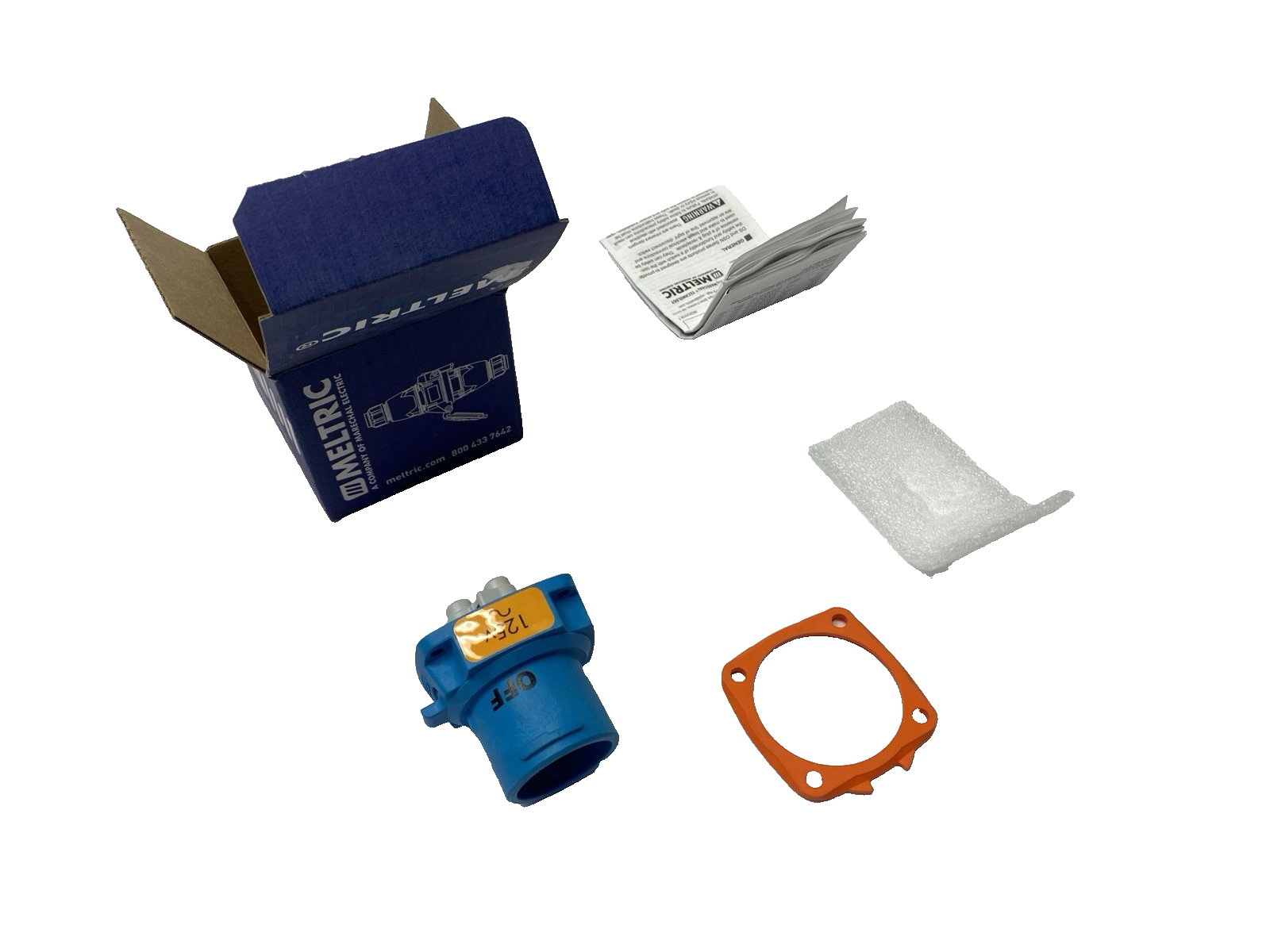 Meltric 63-18075 Male Inlet Plug DSN20 1P+N+G Type 4X & IP69 .75hp 125VAC 20A - Maverick Industrial Sales