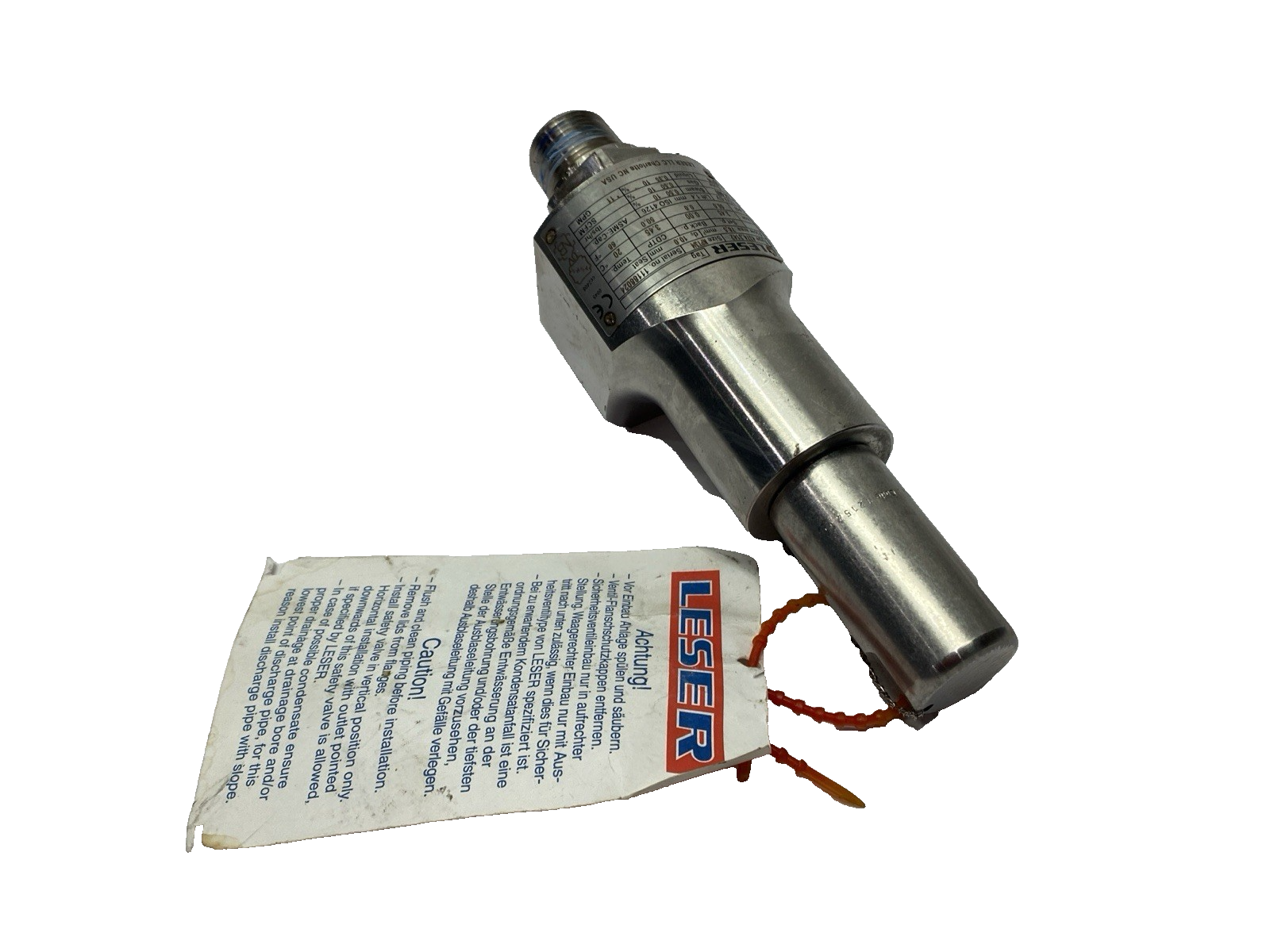 4374.3142 | Leser Safety Relief Valve 3/4" NPT Inlet 1" NPT Outlet 50psi - Used - Maverick Industrial Sales