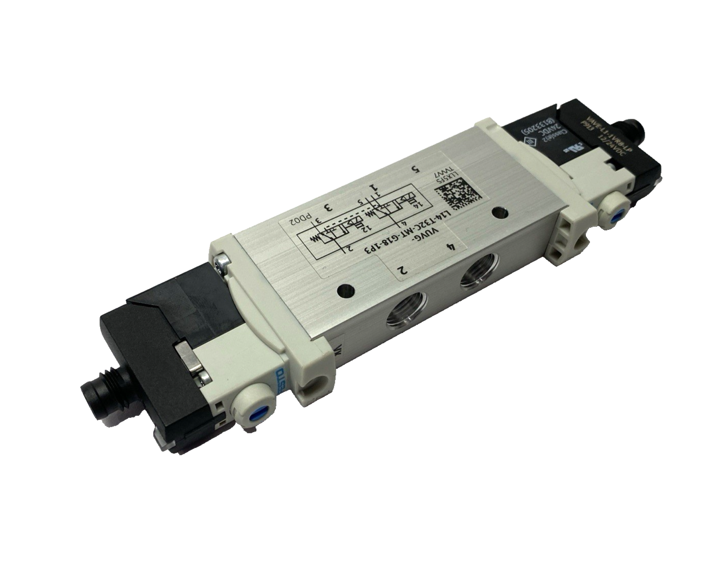 VUVG-L14-T32C-MT-G18-1P3, 574368 | Festo VUVG-L14-T32C-MT-G18-1P3 Solenoid Valve 2x3/2, Closed, Monostable 574368 - New Other - Maverick Industrial Sales