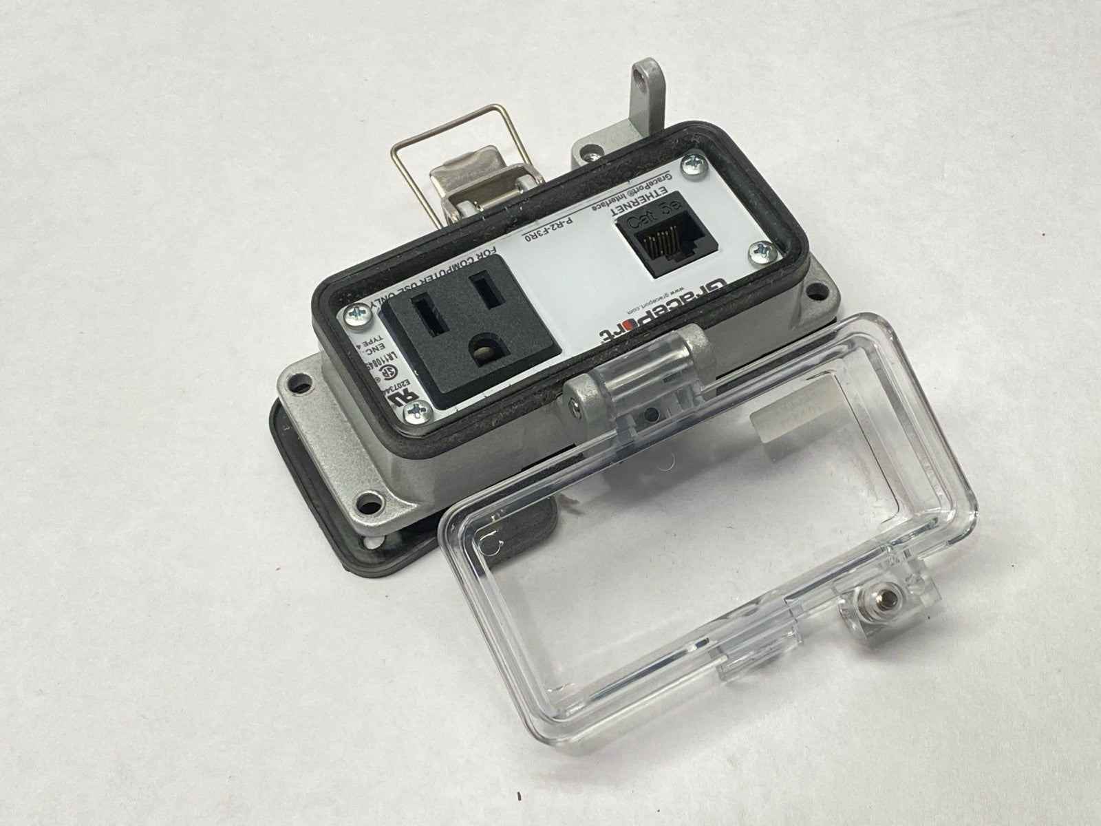 GracePort P-R2-F3R0 RJ45 Ethernet Panel Interface Connector 5A 120VAC - Maverick Industrial Sales