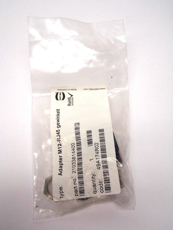 Harting 21033814400 Adapter M12-RJ45 Gewinkelt - Maverick Industrial Sales