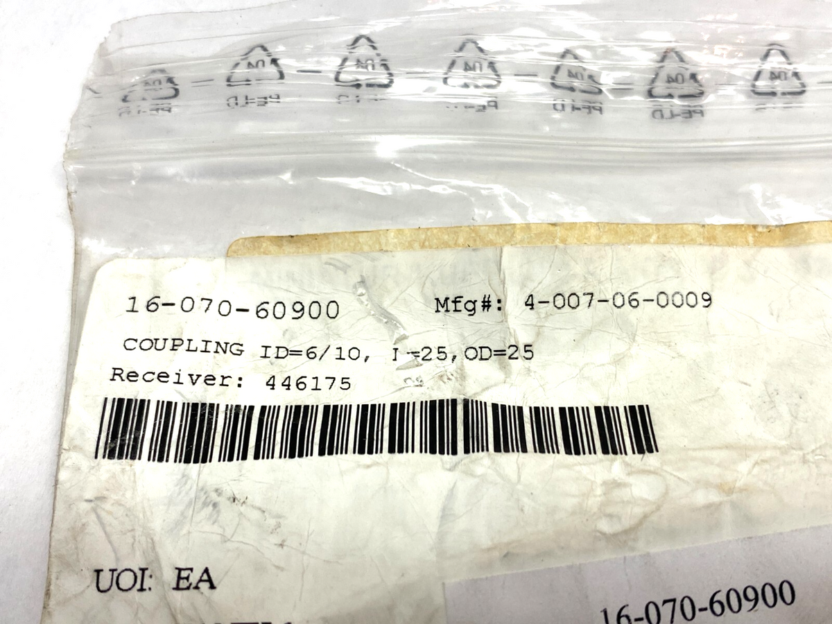 Homag 4-007-06-0009 Flexible Shaft Coupling 6/10 ID, 25 OD - Maverick Industrial Sales