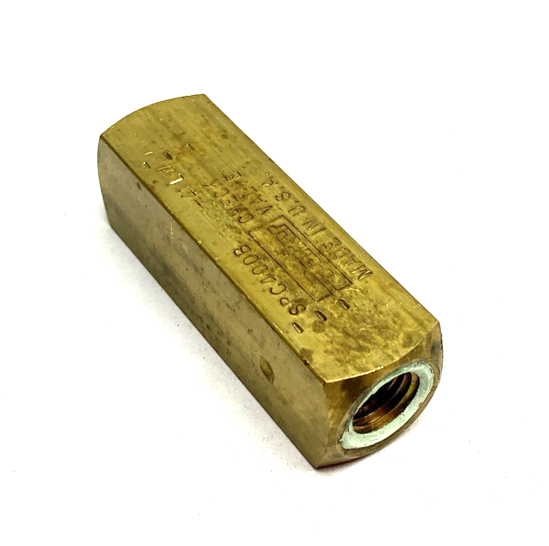 SPC400B | Parker Colorflow Inline Check Valve Brass, Hydraulic, 2000psi - Used - Maverick Industrial Sales