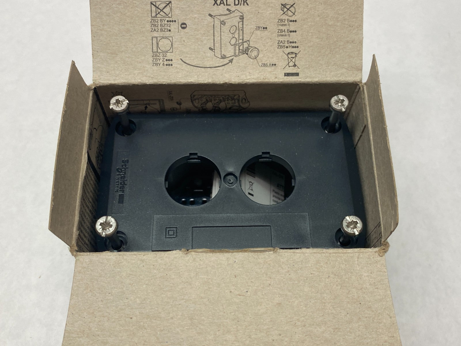 Schneider Electric XALD02H7 Harmony Control Box Enclosure 2-Hole - Maverick Industrial Sales