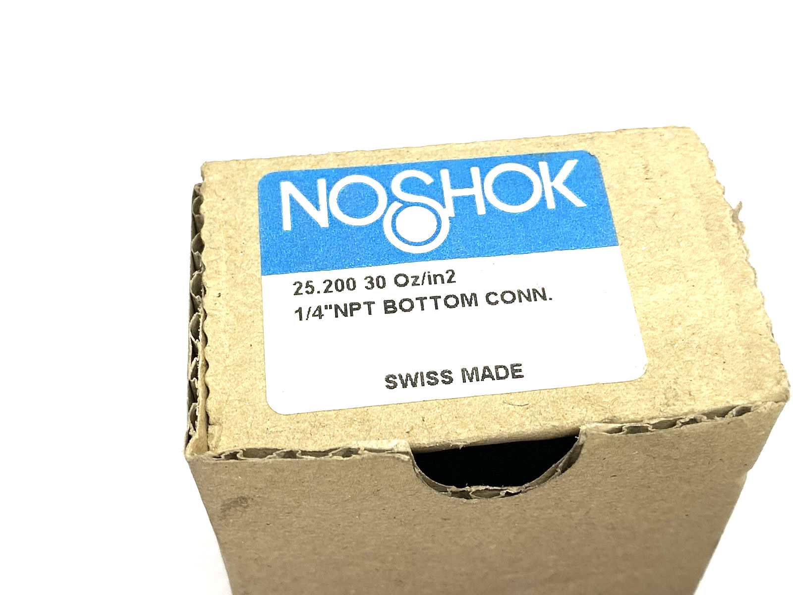 25-200-30 | NoShok Pressure Gauge, Male 1/4" NPT Bottom Conn. Black Steel Case - New – Open box - Maverick Industrial Sales