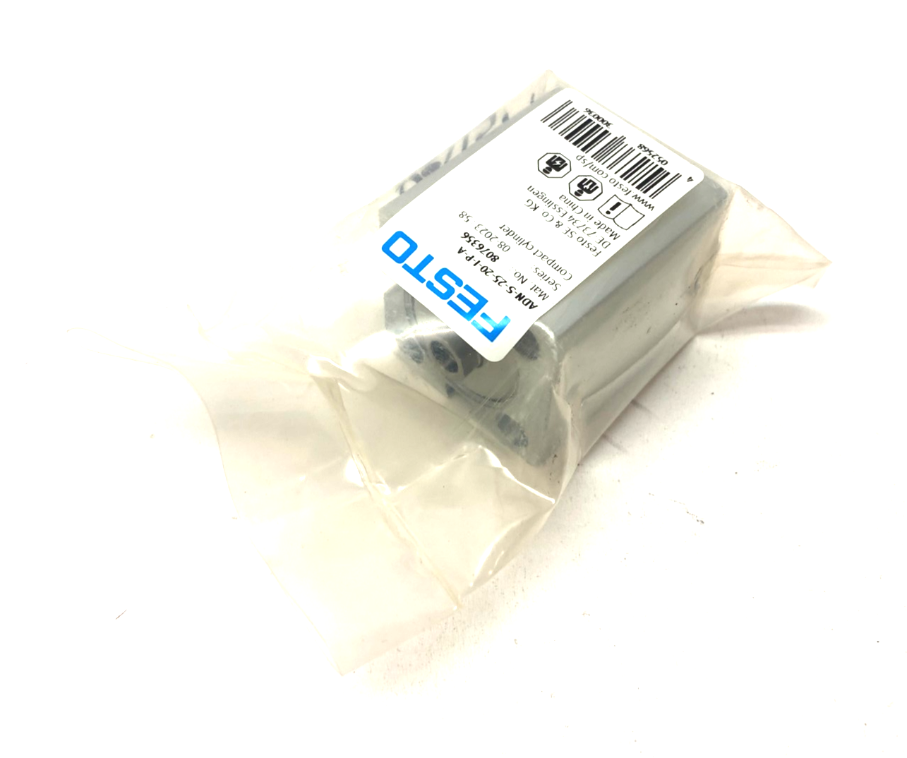 Festo ADN-S-25-20-I-P-A Compact Cylinder Dbl-Acting 20mm Stroke 8076356 - Maverick Industrial Sales