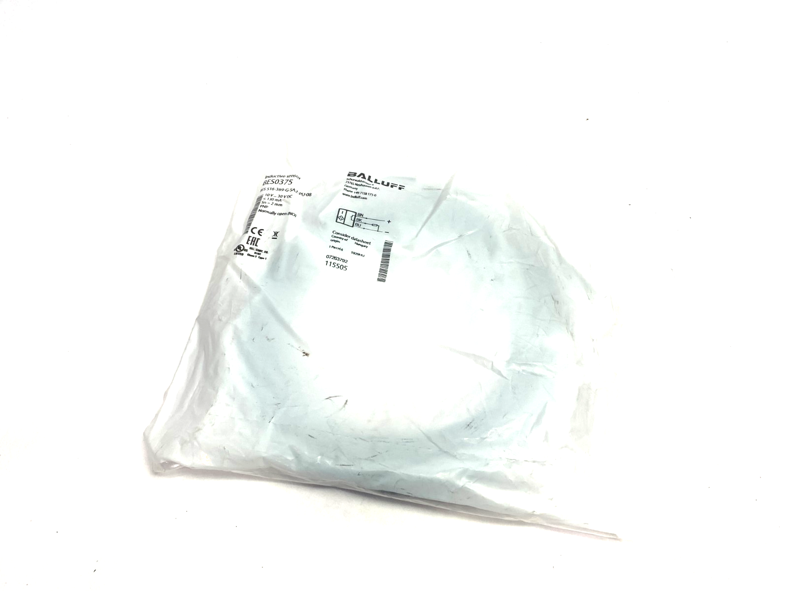 Balluff BES0375 Inductive Proximity Sensor BES 516-369-G-SA2-PU-08 - Maverick Industrial Sales