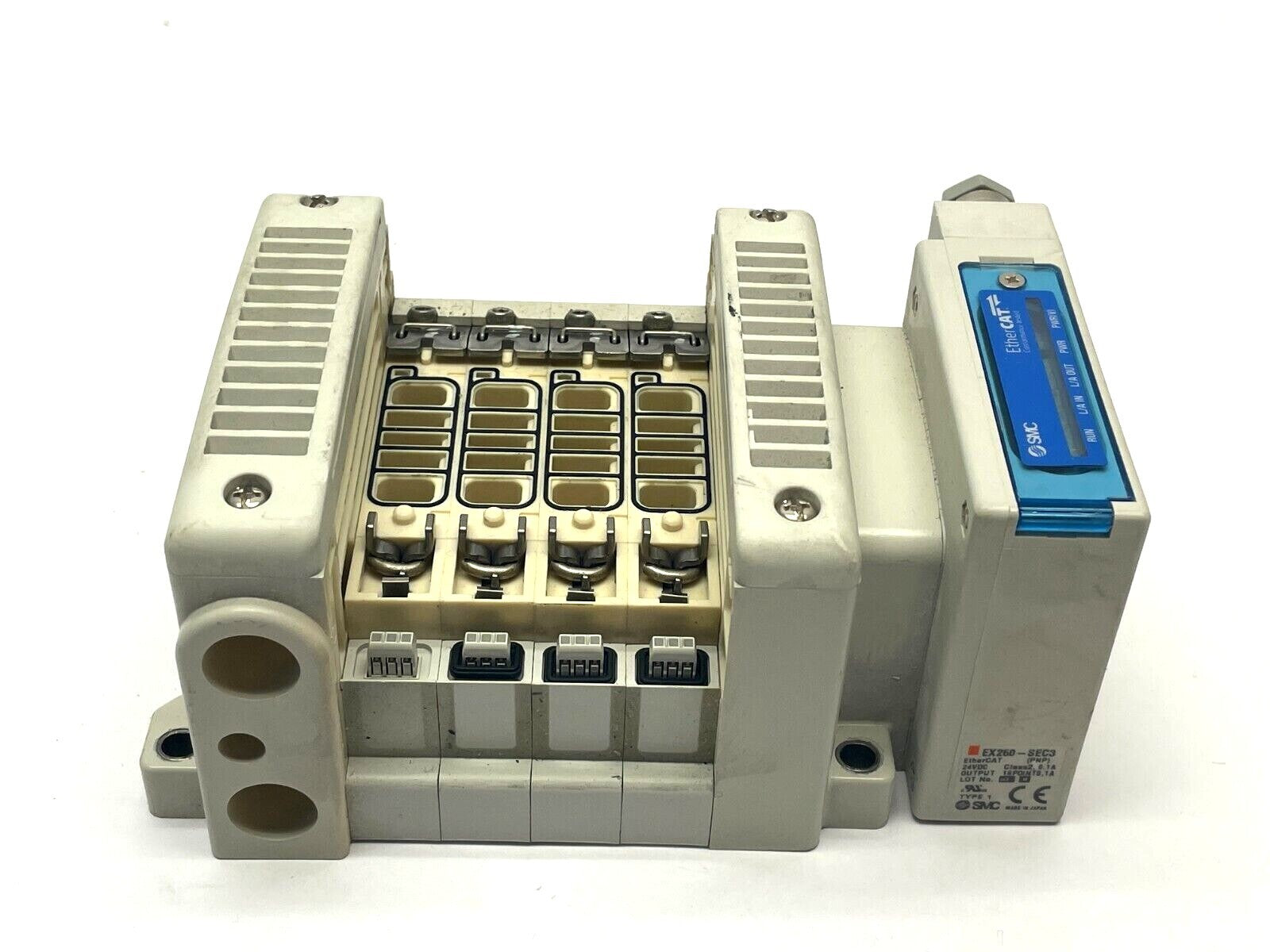 SMC VV5QC21-04N3SDB-S Integrated Type Base Mount Plug-In Manifold - Maverick Industrial Sales