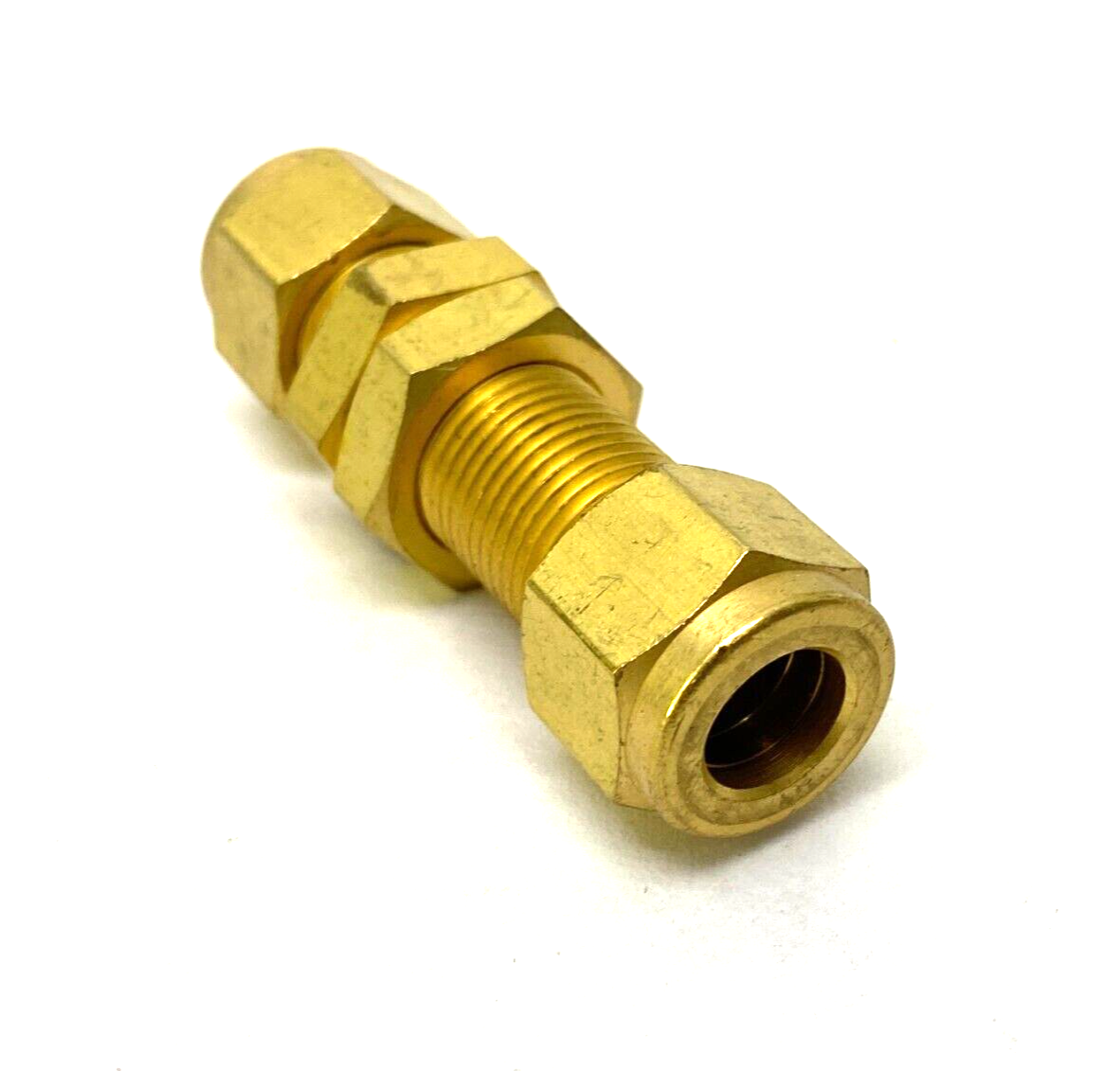 Swagelok B-600-61 Brass Bulkhead Compression Tube Fitting 3/8" Tube OD - Maverick Industrial Sales