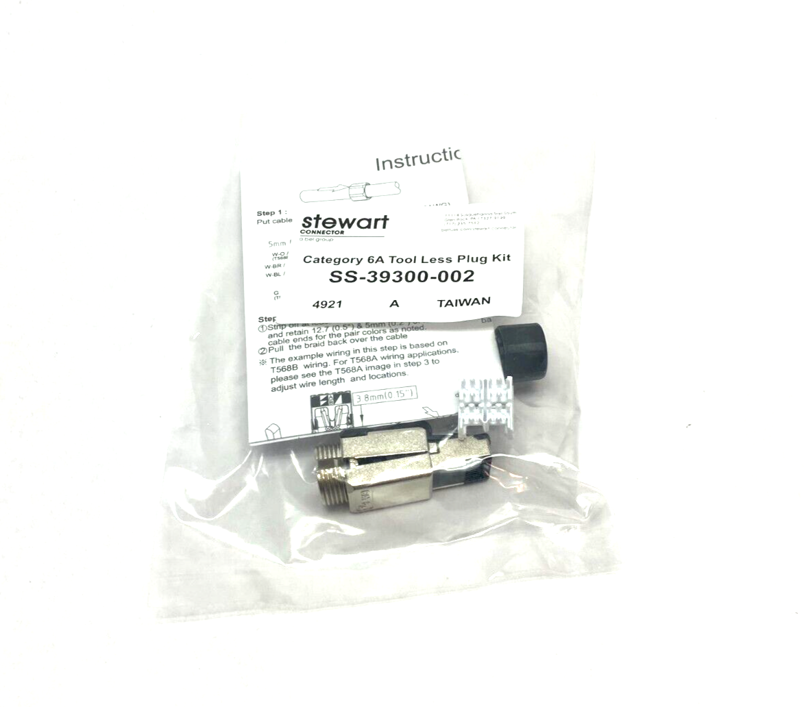 Stewart SS-39300-002 Category 6A Tool Less Plug Kit - Maverick Industrial Sales