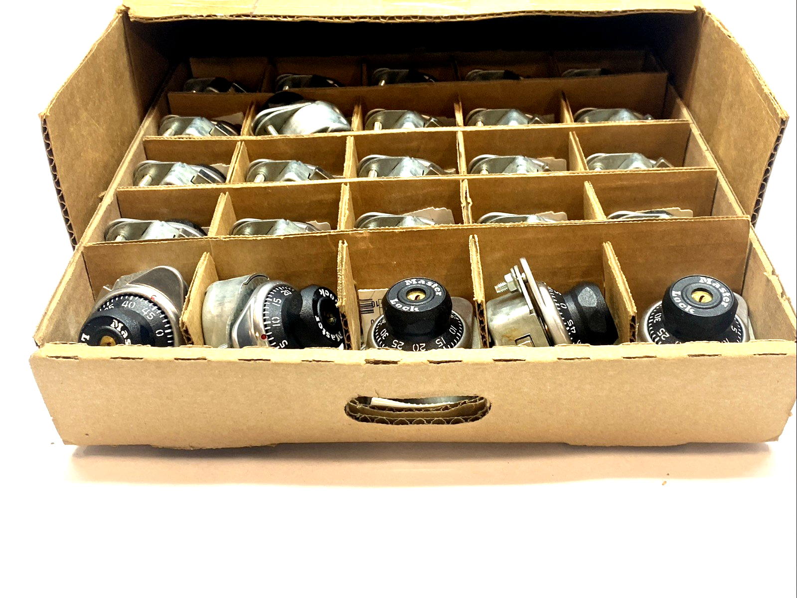 Master Lock 1670 Built‑In Combination Locker Lock 3‑Digit Dial LOT OF 25 - New – Open box - Maverick Industrial Sales