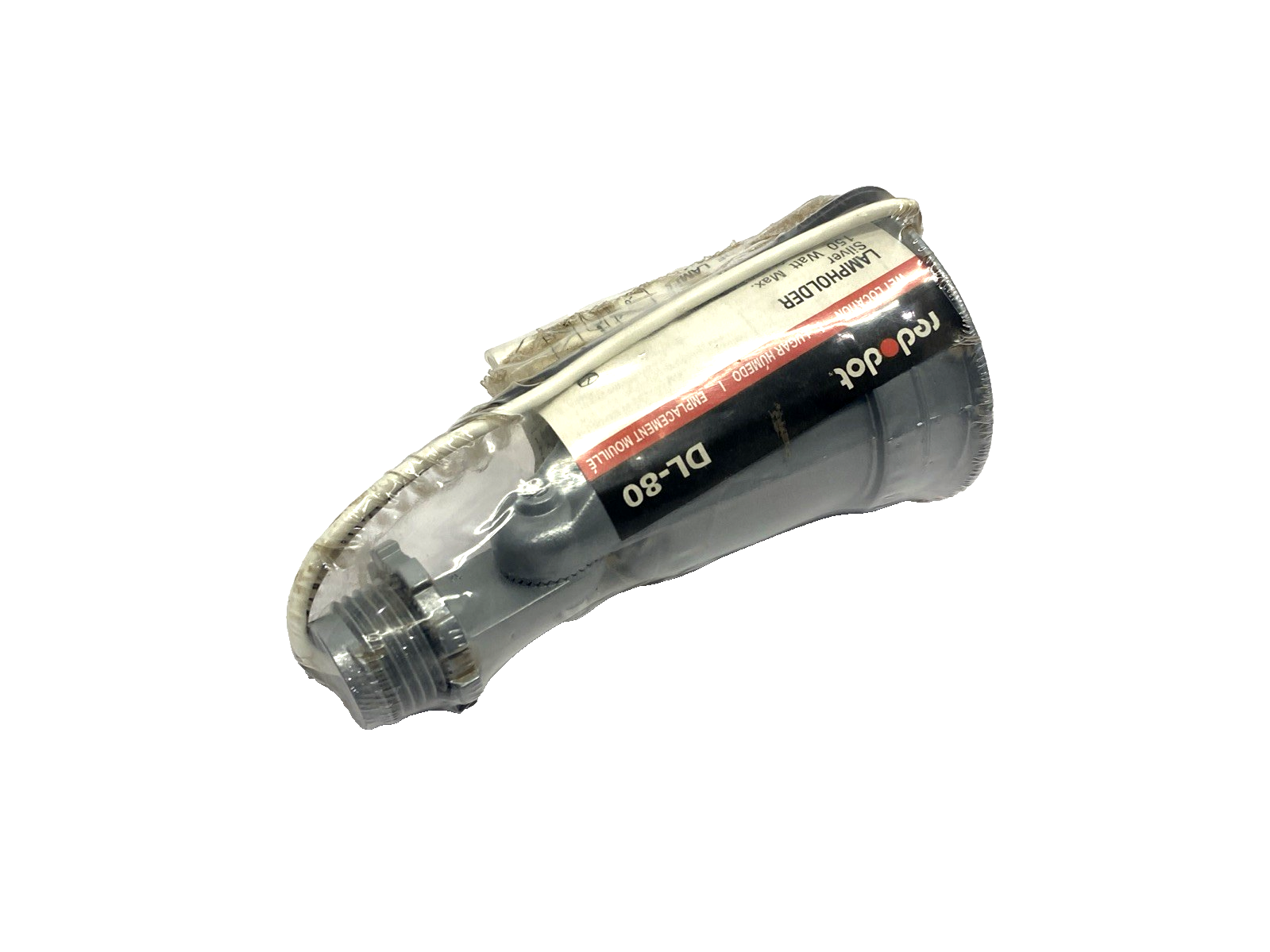 DL-80 | Red Dot DRY-TITE Lamp, 150W Medium Base, Open Fitter Housing, Silver - New - Maverick Industrial Sales