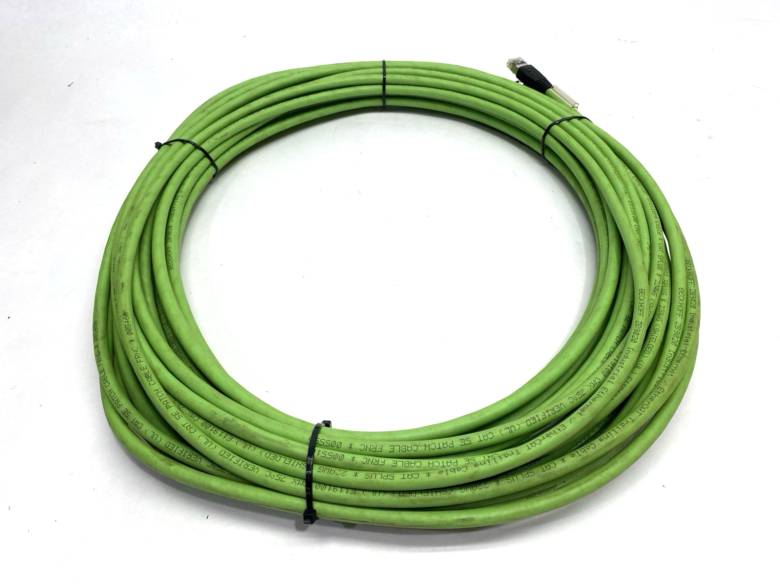 Beckhoff ZK1090-6191-0200 Double Ended EtherCat Cordset M12 M to RJ45 M 20m - Maverick Industrial Sales