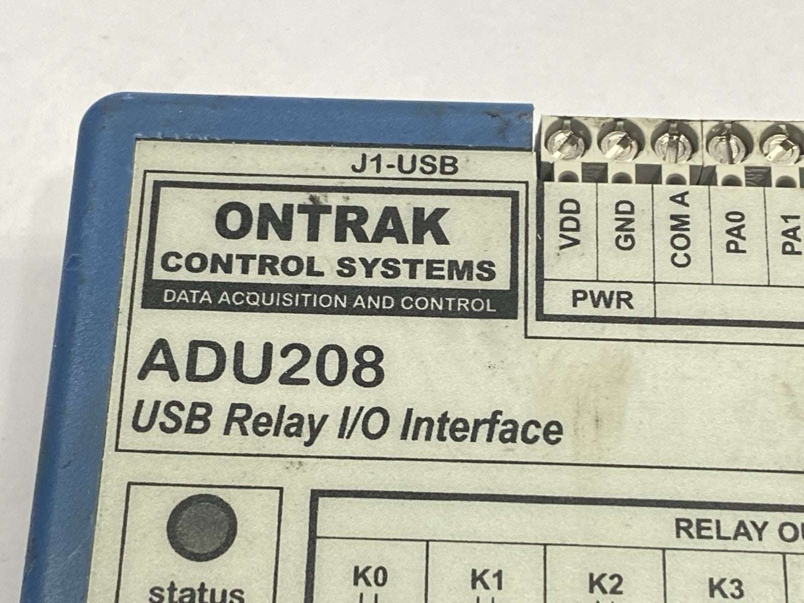 ADU208 | Ontrak Control Systems USB Relay I/O Interface 5A 8-Channel - Used - Maverick Industrial Sales