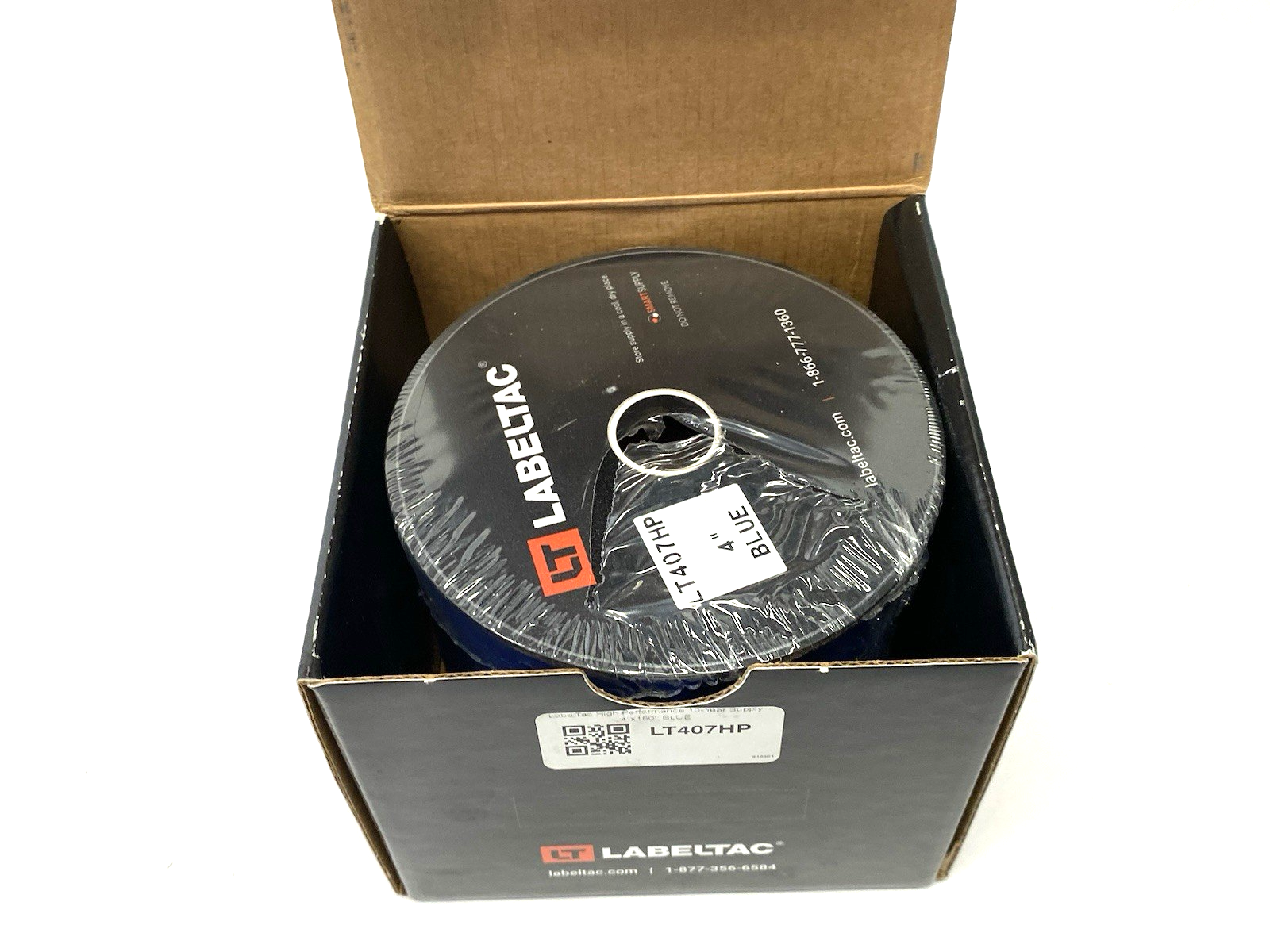LT407HP | LabelTac Pro Model High Perf. 10 Year Vinyl Label, Blue, 4" x 150' Roll - New – Open box - Maverick Industrial Sales