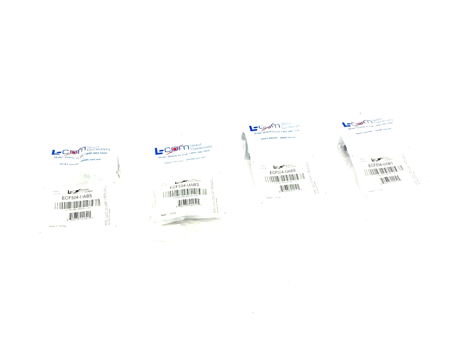 L-Com ECF504-UABS Panel Mount USB-A to USB-B Connector LOT OF 4 - Maverick Industrial Sales