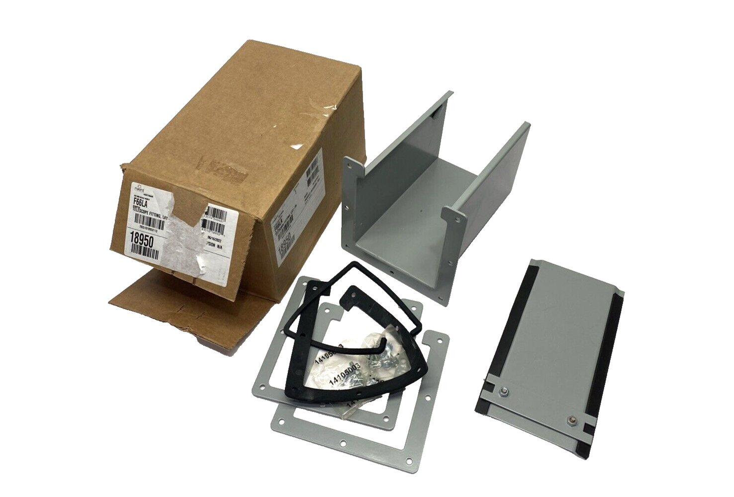 Hoffman F66LA Lay-In Wireway Telescope Fitting 6" x 6", Gray 18950 - Maverick Industrial Sales