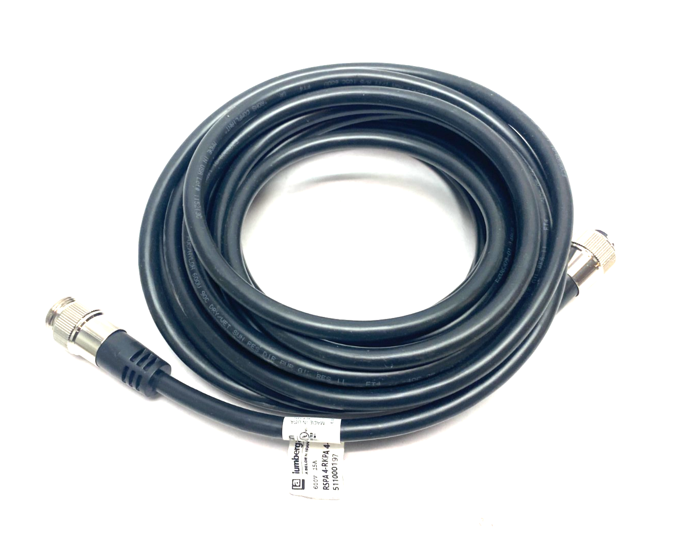 Lumberg RSPA 4-RKPA 4-805/8M Mini-Power Double Ended Cordset 511000197 - Maverick Industrial Sales