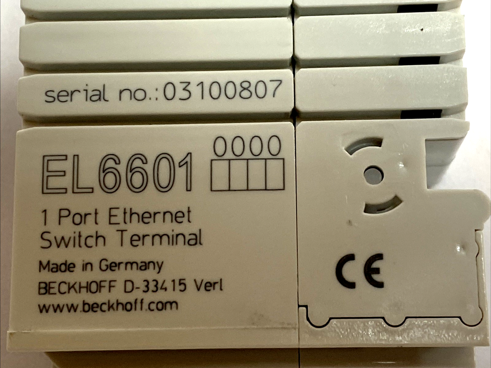 Beckhoff EL6601 EtherCAT Ethernet Interface Terminal 10/100Mb RJ45 - Maverick Industrial Sales