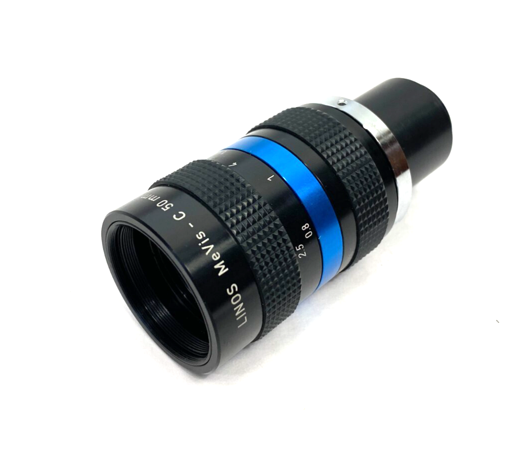 Linos MeVis C-Mount Adjustable Focus Lens 50mm f/1.8 - Maverick Industrial Sales