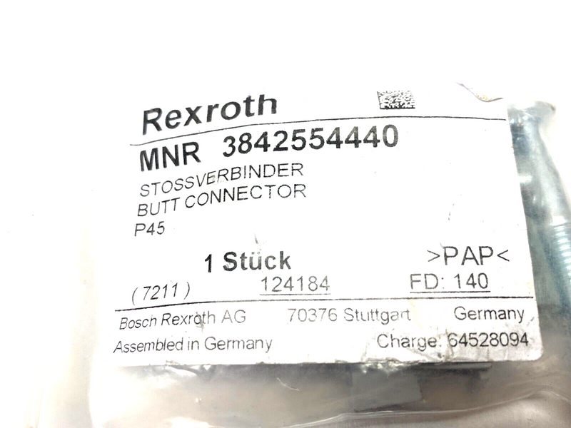 Bosch Rexroth 3842554440 Butt Connector - Maverick Industrial Sales