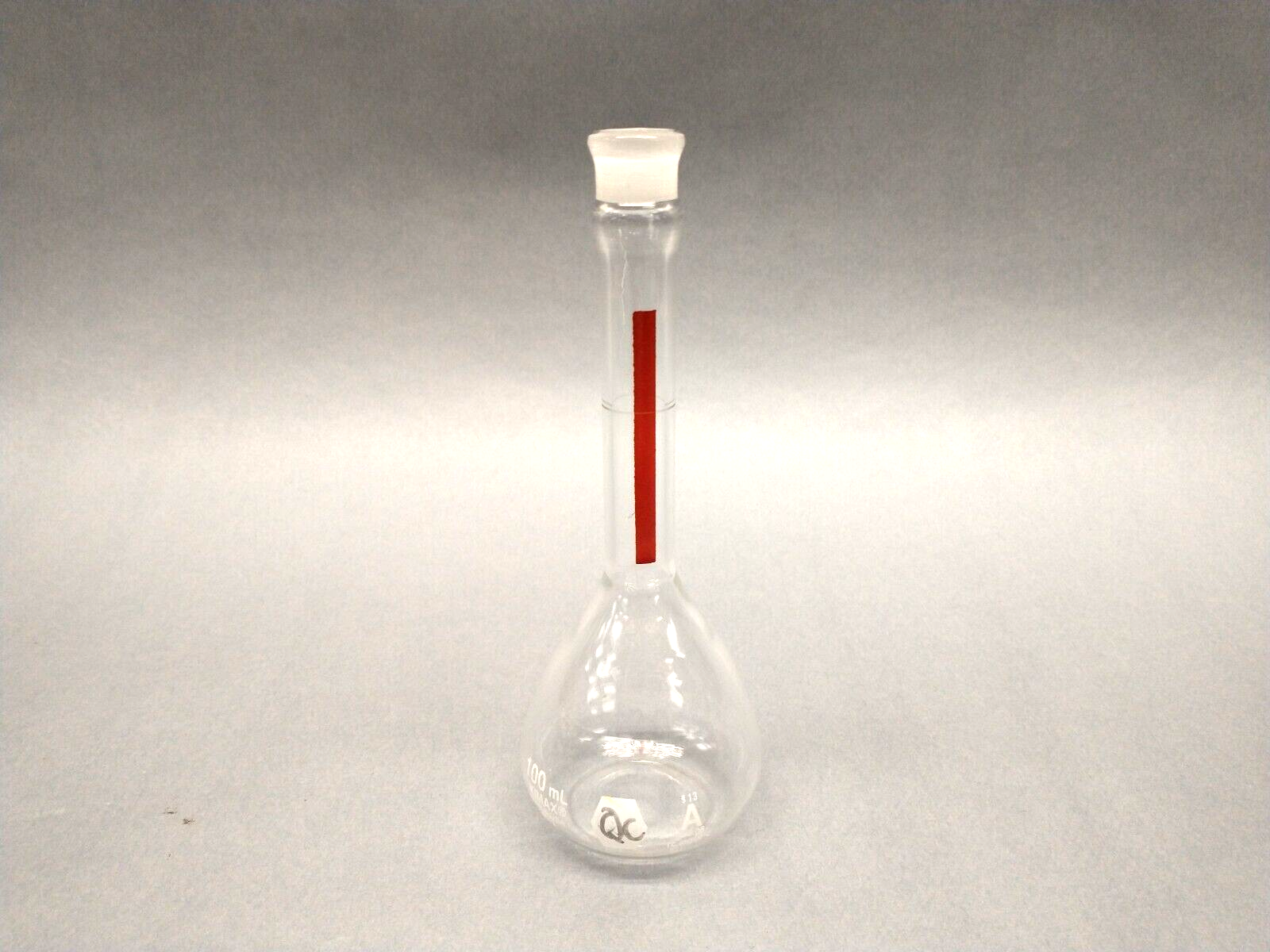 Kimble 28013-100 KIMAX 100mL Class A Volumetric Flask w/ Red Stripe LOT OF 3 - Maverick Industrial Sales