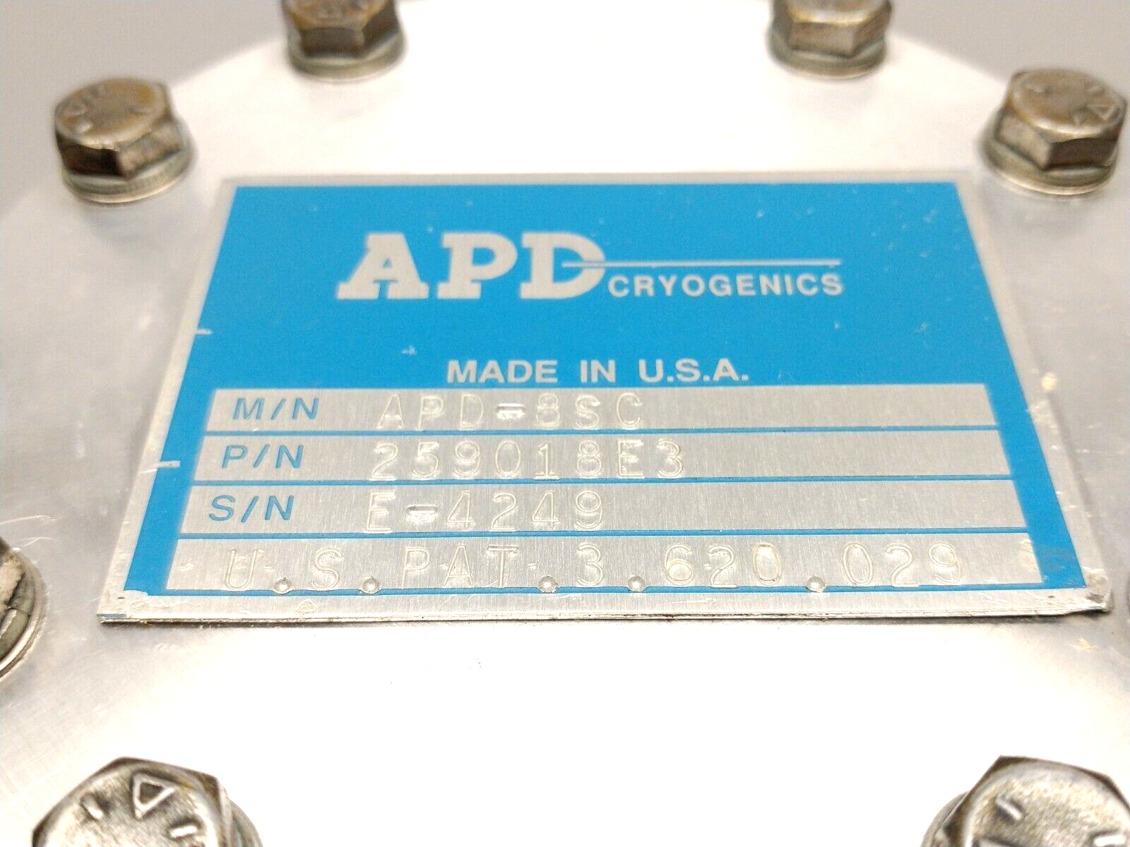APD Cryogenics 259018E3 Cryopump APD-8SC - Maverick Industrial Sales