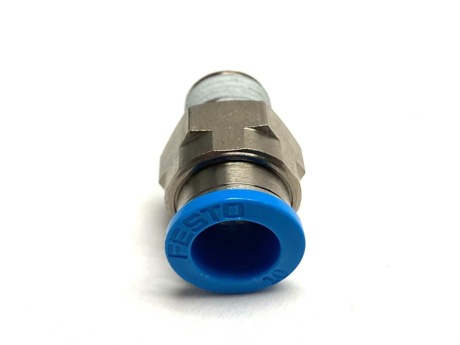 Festo QS-1/4-10 Pneumatic Push-In Fitting 10mm OD 153007 LOT OF 3 - Maverick Industrial Sales