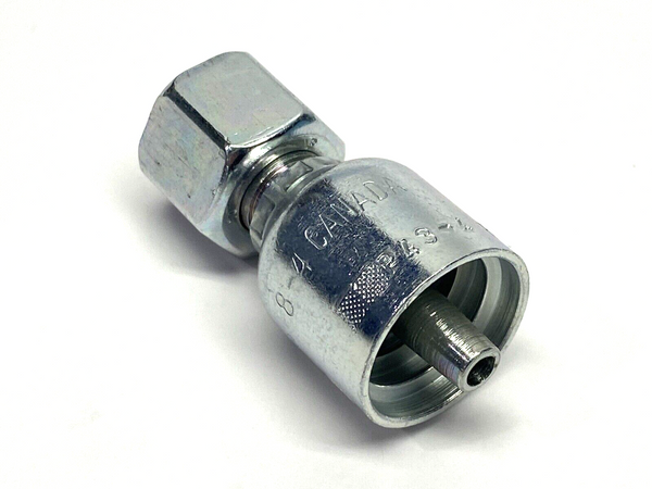 Parker 1C643-8-4 Crimp Style Hydraulic Hose Fitting 8mm x 1/4" - Maverick Industrial Sales