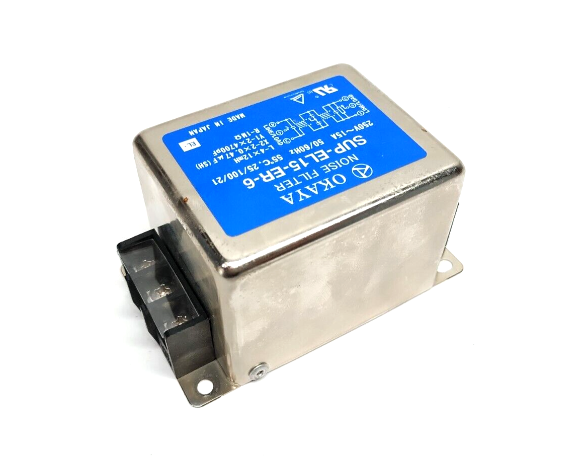 Okaya SUP-EL15-ER-6 Noise filter 250V 15A - Maverick Industrial Sales