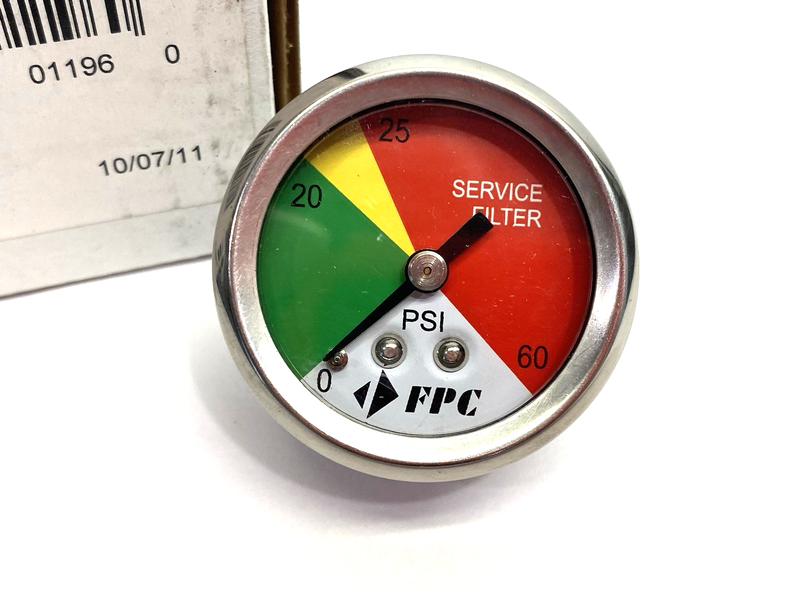 PG1326 | Baldwin Filters Pressure Gauge, 0 To 60 Psi, 1-1/2" Dial, 1/8" NPT - New – Open box - Maverick Industrial Sales