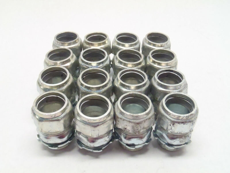 OZ Gedney 7050S 1/2" Inch EMT Gland Compression Coupling Fitting LOT OF 16 - Maverick Industrial Sales