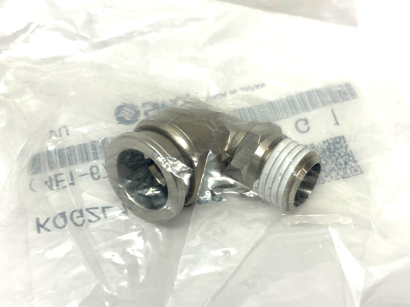 SMC KQG2L13-N02S Elbow Fitting 90-Degree 1/4" NPT Male to 1/2" Tube OD - Maverick Industrial Sales