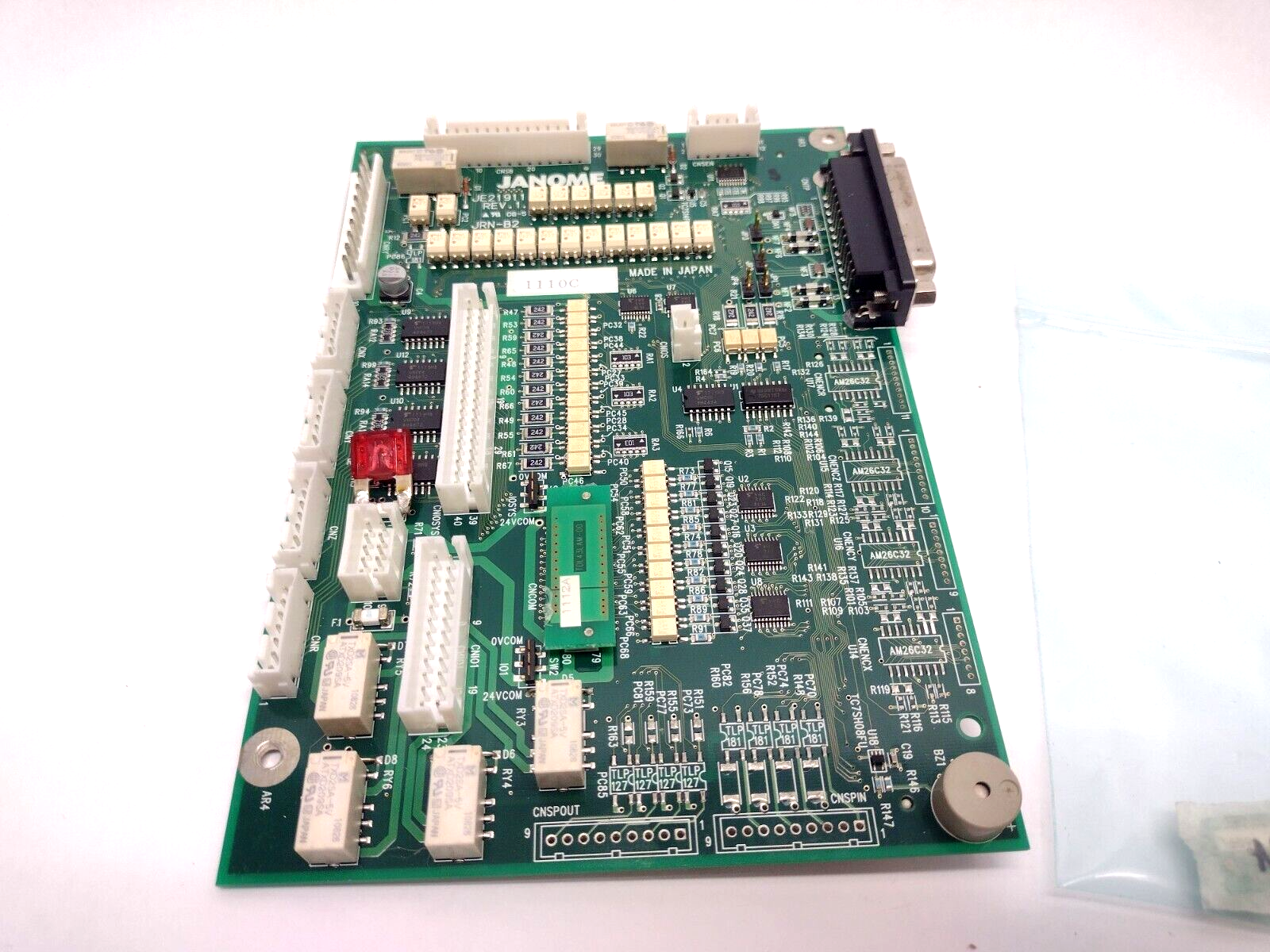 Janome JE21911 Rev 1 Circuit Board JRN-B2 - Maverick Industrial Sales