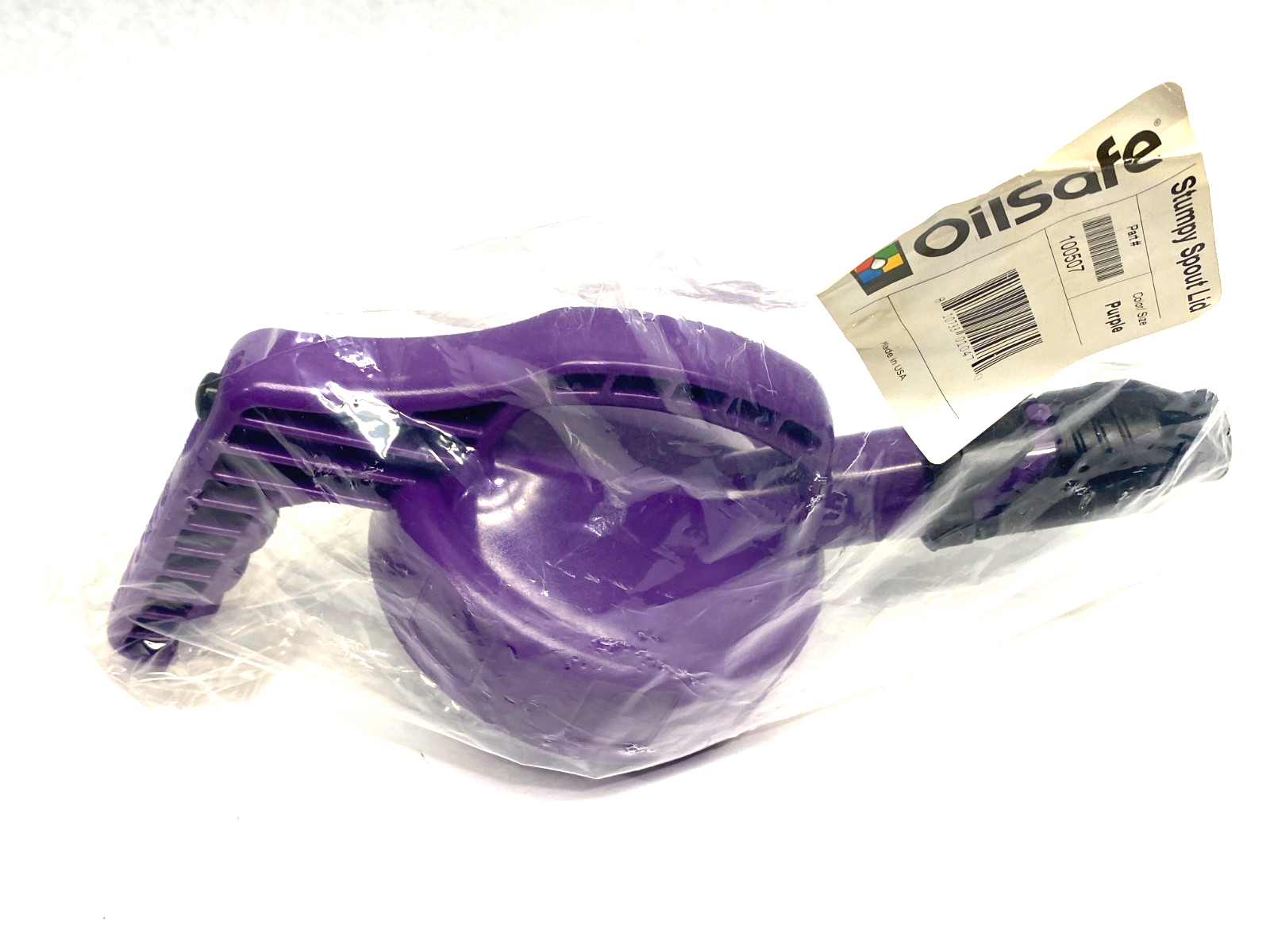 100507 | Oilsafe Wide Stumpy Spout Lid, Purple - New - Maverick Industrial Sales