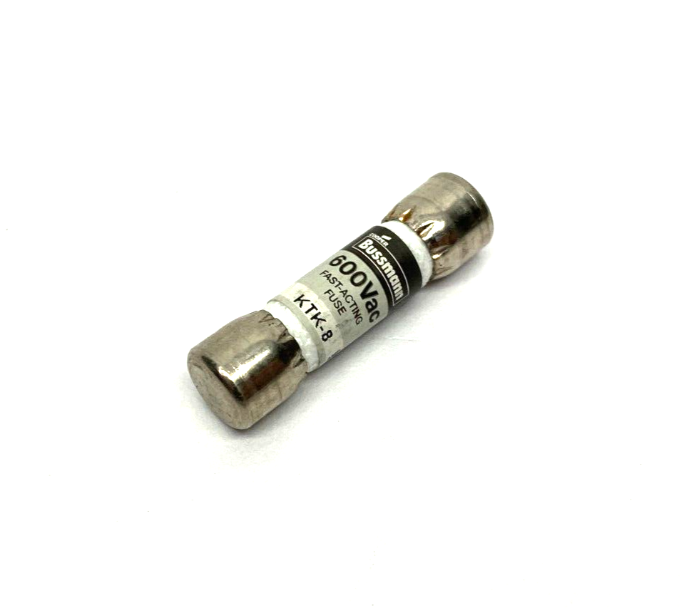 Eaton KTK-8 Bussmann Series Fast Acting Midget Fuse 600VAC - Maverick Industrial Sales
